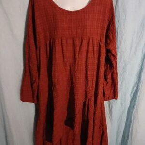 Burgundy hi low midi dress